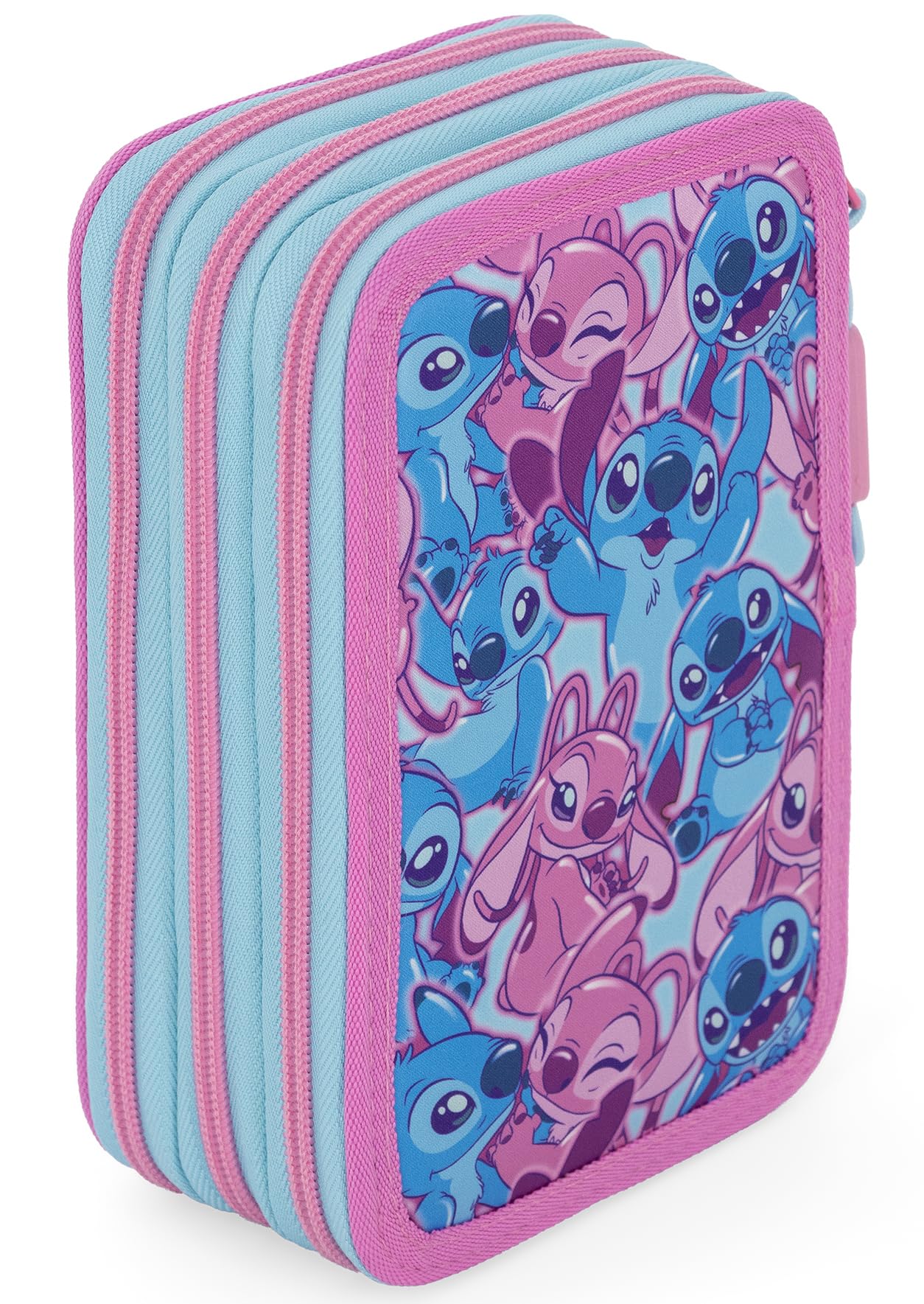 Clondo Astuccio Scuola 3 Scomparti Completo 46 Accessori Bambini Kit Cancelleria
