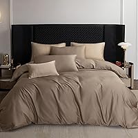 Vista 77 de MooMee Queen Duvet Cover Set, 100% Extra Long Staple Cotton 600 Thread Count Sateen Silky Soft Breathable Durable Luxury Hotel Quality Bedding Set