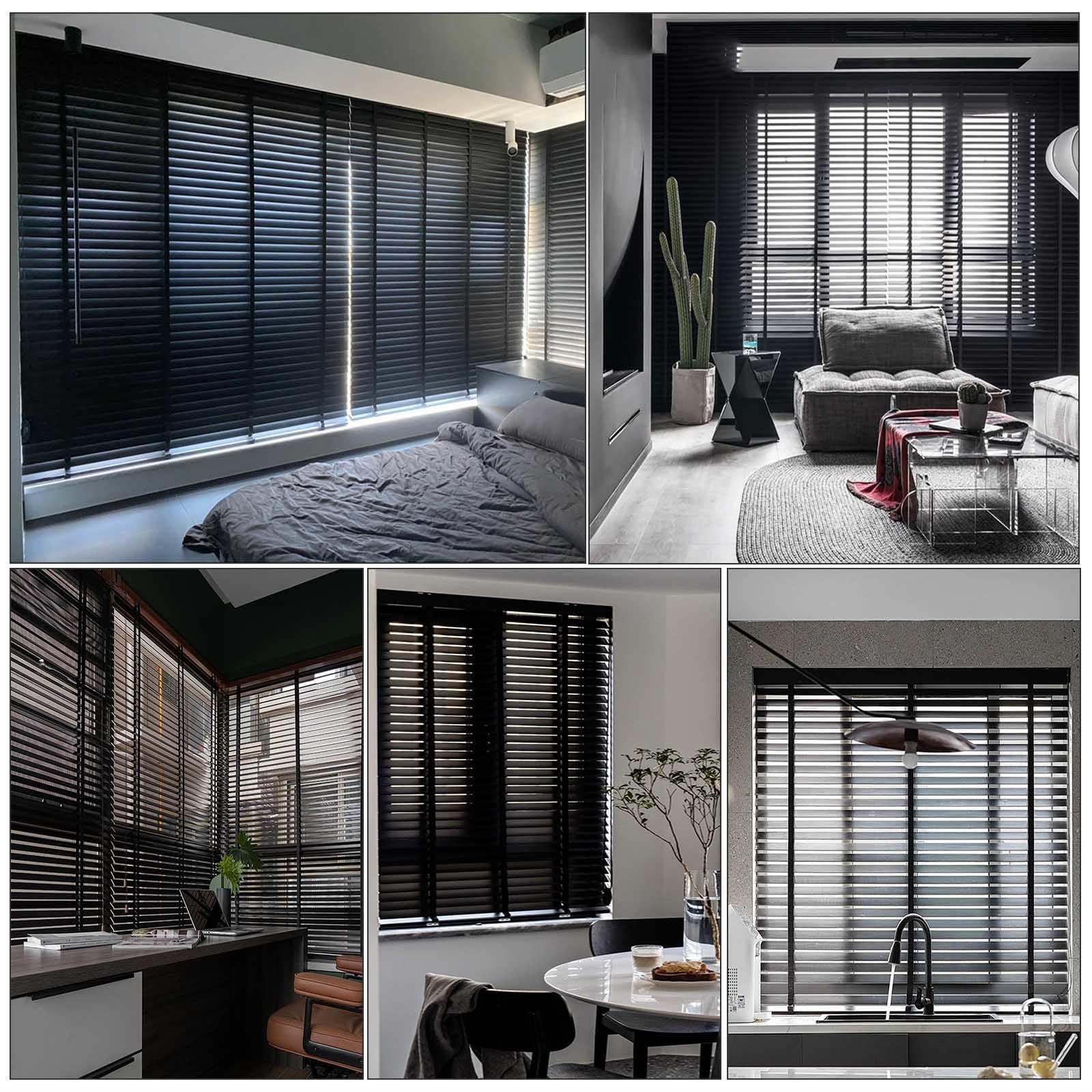 Jaloezieën Voor Binnen,Natuurlijke Houten Jaloezie,50mm Lamellen Horizontale Jaloezieën Venetian