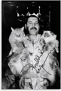 IOIP Stampe Quadri 40x60cm Senza Cornice Freddie Mercury con Gatti Poster squisiti Poster di Decorazione per Ufficio Studio a casa Moderno