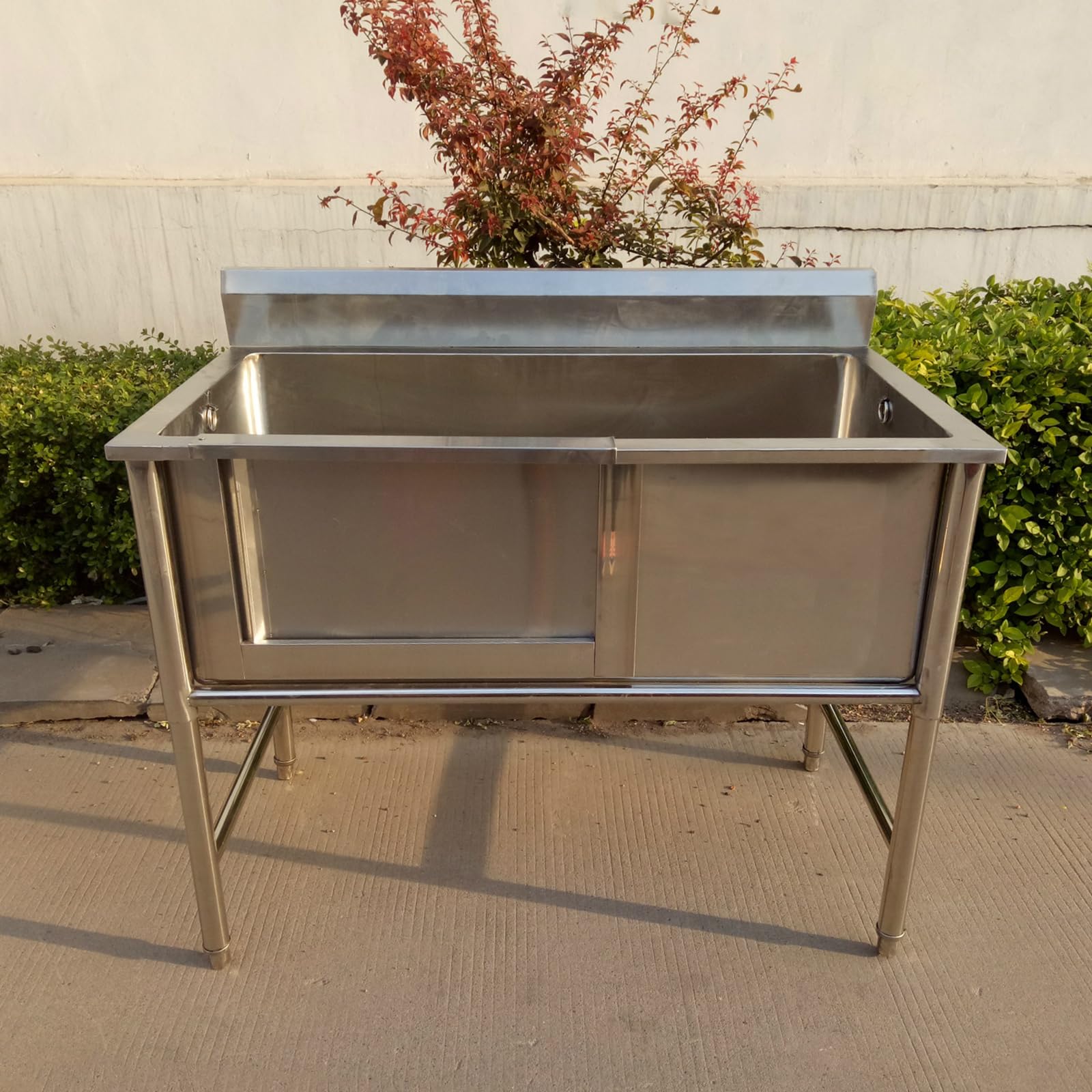 Vasca da Bagno per toelettatura Cani di Grandi Dimensioni, Vasca da Bagno Professionale in Acciaio Inox per toelettatura Cani, Vasca per toelettatura Cani,47in/120cm