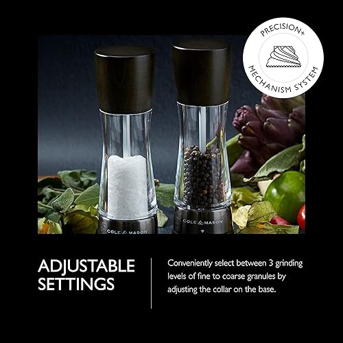 Miniatura 39 de Cole & Mason Derwent - Molinillo de pimienta de precisión gourmet, herramientas recargables para condimentos y especias, ajustes ajustables de Oro