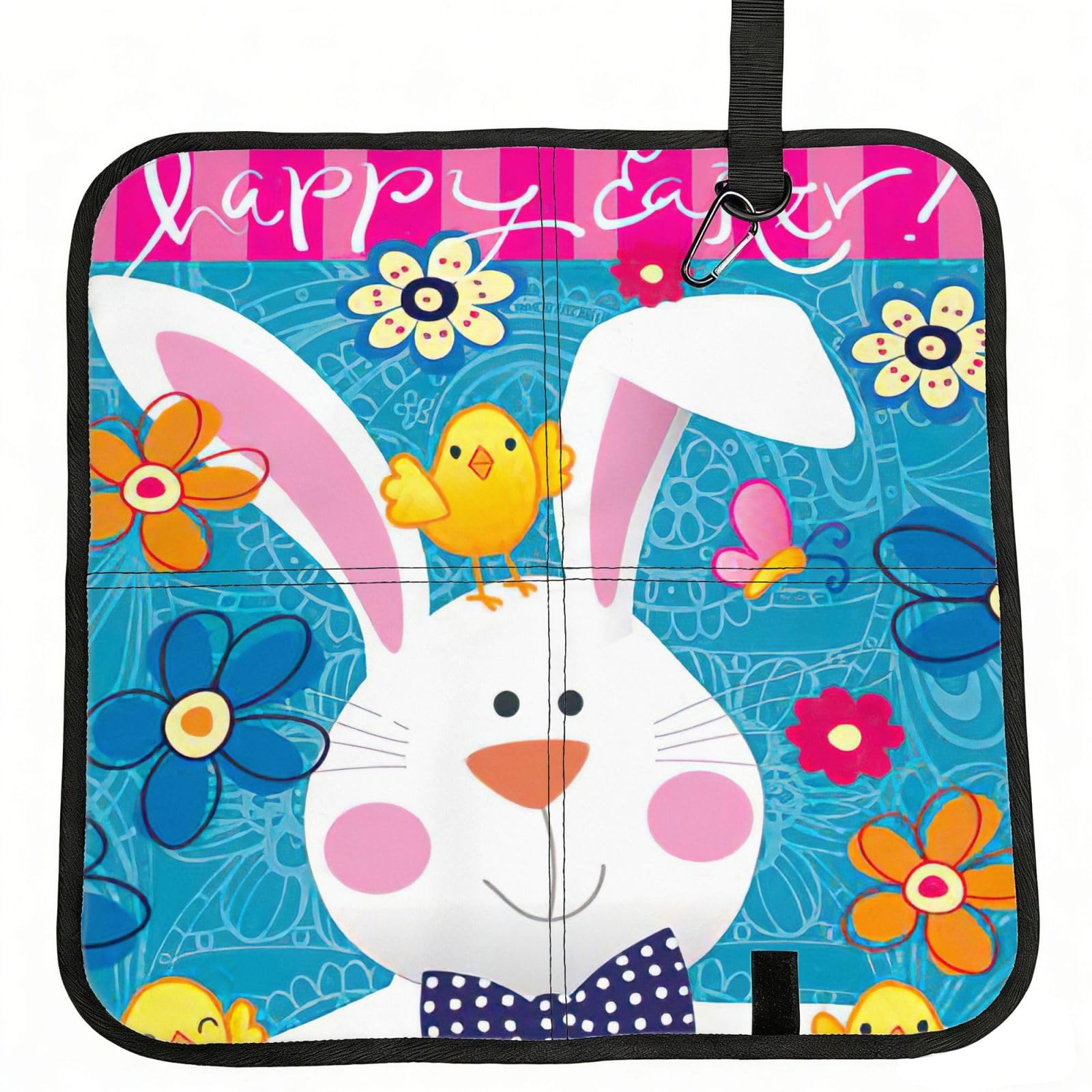 bghdfa Spring Happy Easter Holiday Print Outdoor Sitting Mat Waterproof Oxford Cloth Seat Cushion Folding Foam Camping Seat For Picnic