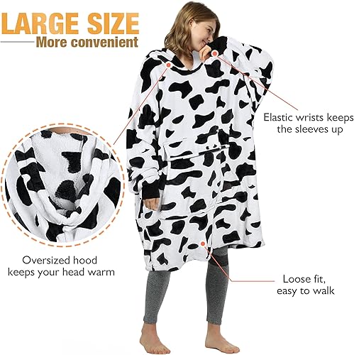 Miniatura 4 de Catalonia - Sudadera de gran tamaño con capucha, sudadera gigante con forro polar y bolsillo frontal grande, súper suave, cálida y cómoda para