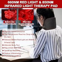 JOBYNA Infravörös Terápiás Lámpa 660nm & 850nm LED Fénnyel Nyak Kar Csukló Boka Fájdalom Kezelésére Állítható Hőmérséklet 2