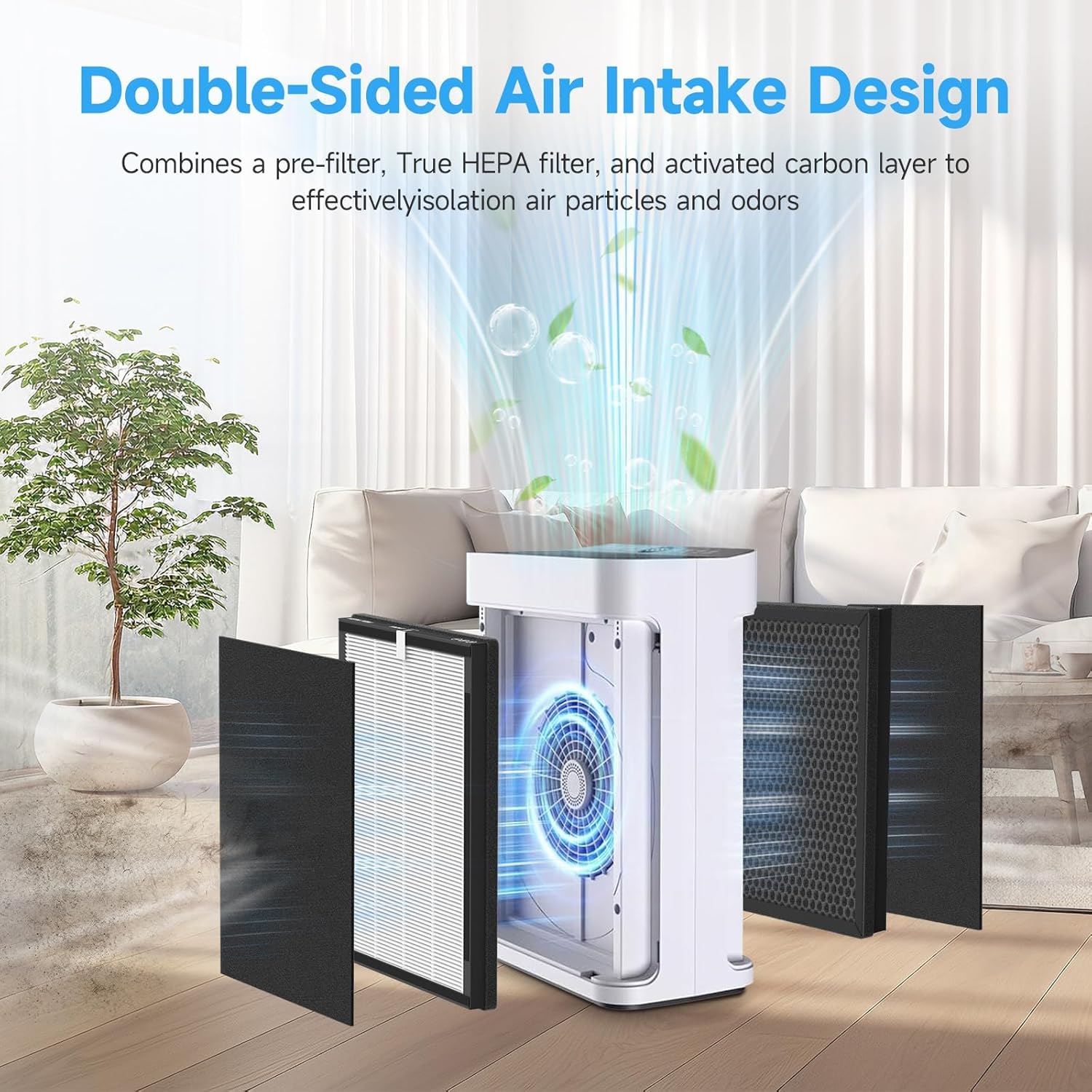 AP300 Replacement Filter Compatible with DBFIT AP300 Air Purifier, 3-Stage Double-Sided Filters for Home Large Room up to 3000sq.ft with Washable Pre-filter, 2 Pack