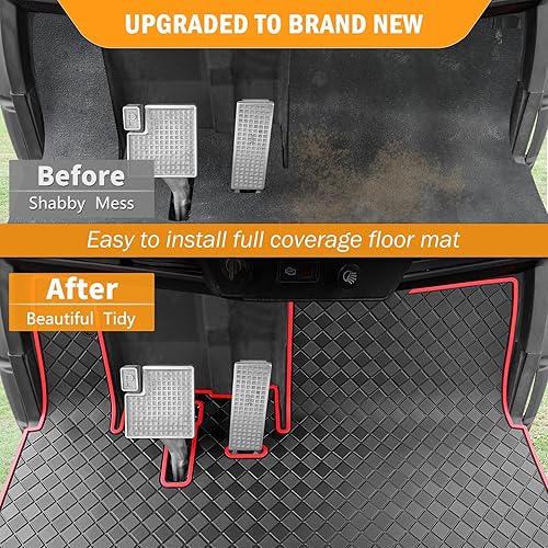 Vista 45 de Golf Cart Floor Mat for Yamaha,Customize Non-Slip Full Coverage Liner Matt Replacement Fits to Yamaha G29/Drive, Drive2,Adventurer,QuieTech