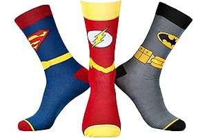 DC Comics Justice League Superman The Flash Batman Socks For Men -...