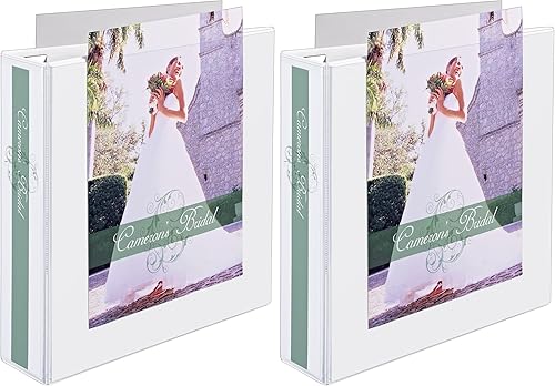 Avery Carpeta resistente con 3 anillas, extra ancha, anillos EZD de 2 pulgadas, 1 carpeta blanca (01320) (paquete de 2)