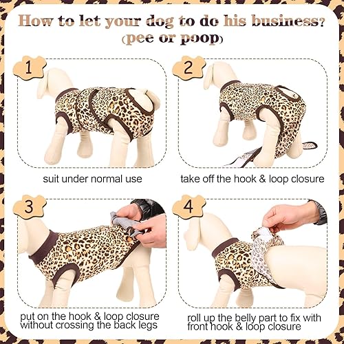 Miniatura 231 de Kuoser Traje de cirugía para perro, cómodo traje de recuperación para perros, mameluco protector posoperatorio, alternativa suave al cuello E