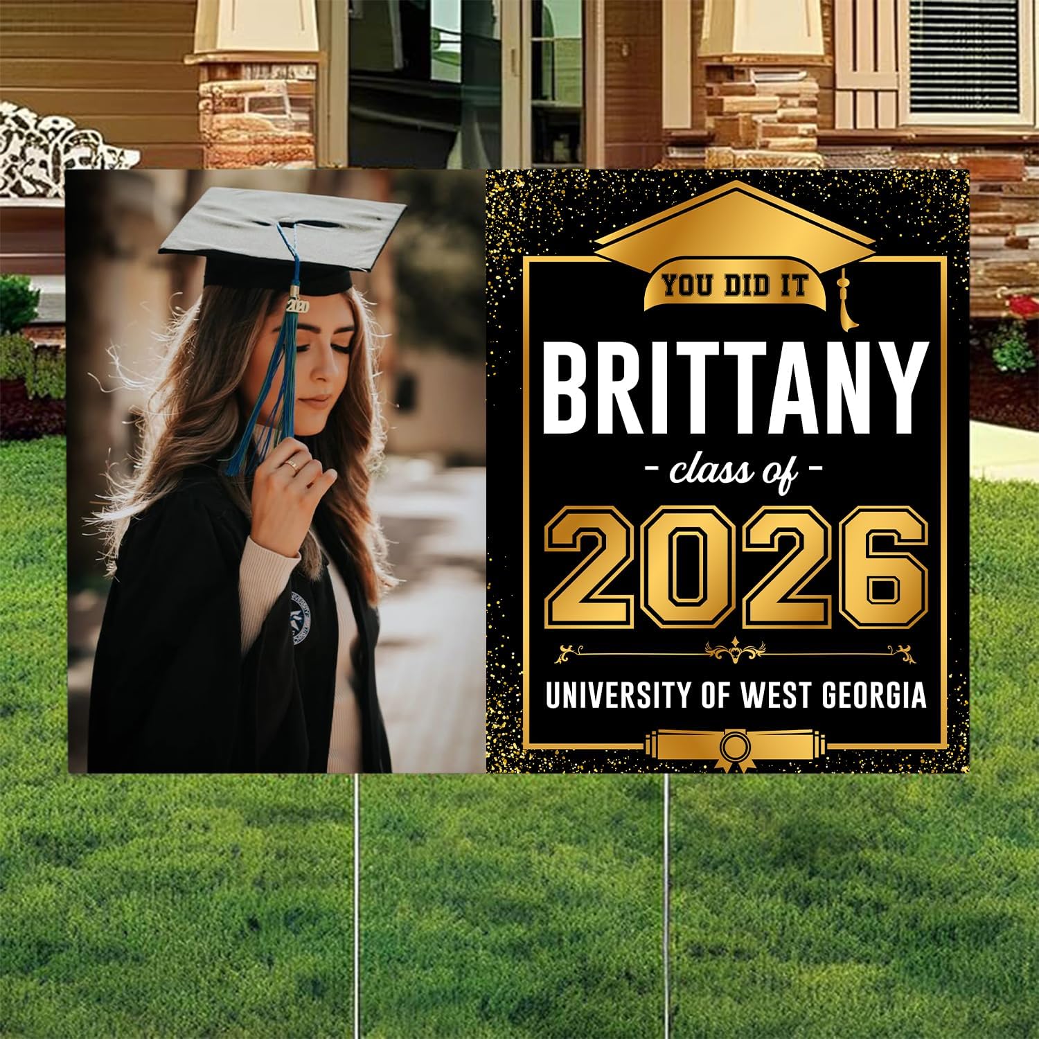 Custom Graduation Yard Sign 2026, Class Of 2026 Sign, Congrats Grad Banner, Graduate 2026 Sign, High School, Senior, College Graduation Decorations 2026, Grad Party Decorations 2026