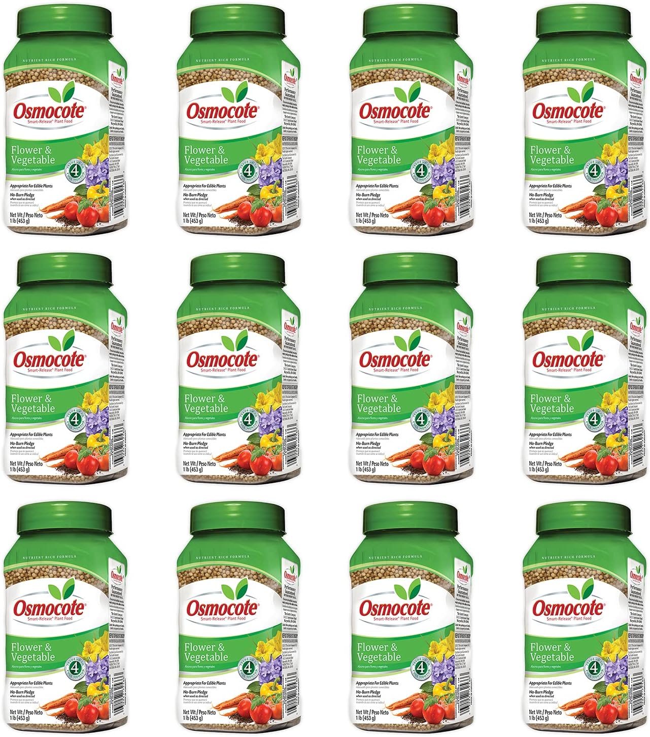 Osmocote Smart-Release Plant Food Flower & Vegetable, Plant Fertilizer, 1 lb. (12-Pack)