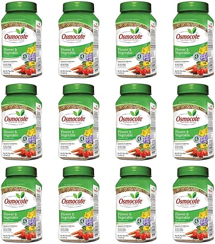 Osmocote Smart-Release Planta Alimento Flor y Vegetal Fertilizante Vegetal 1 lb paquete de 12