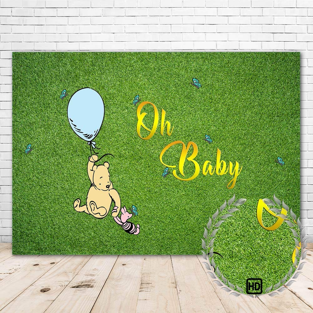 Oh Baby Winnie The Pooh Backdrop, Winnie The Pooh Baby Shower, Baby