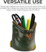 Vista 5 de Funda para latas con doble pared aislante, diseño de pescado, 12 oz