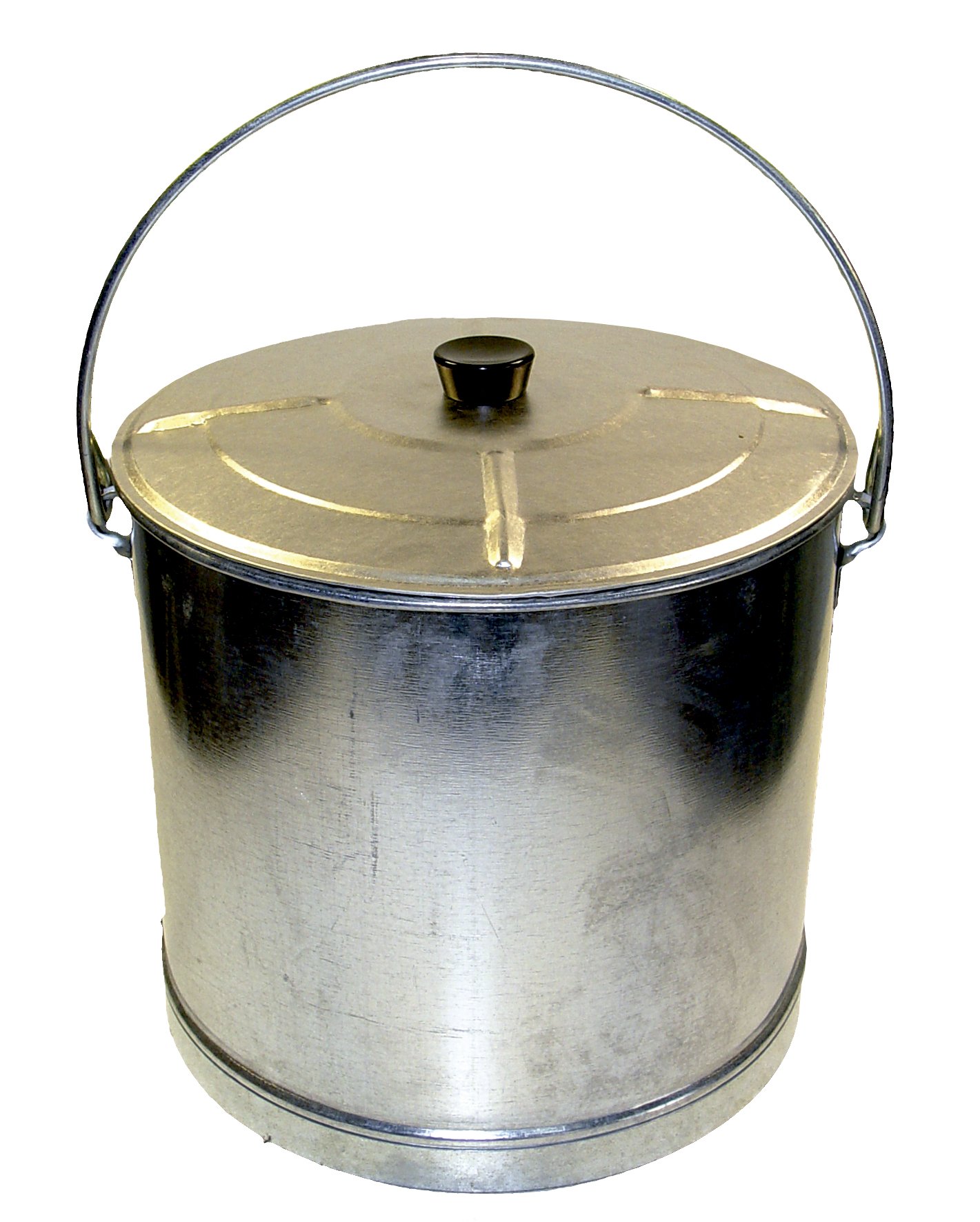 Seau droit renforcé avec couvercle Imex El Zorro pour stockage robuste en acier 40x35 cm