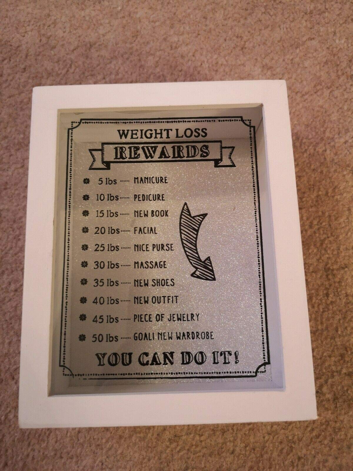 Budget Greetings Wooden Money Box Weight Loss Rewards