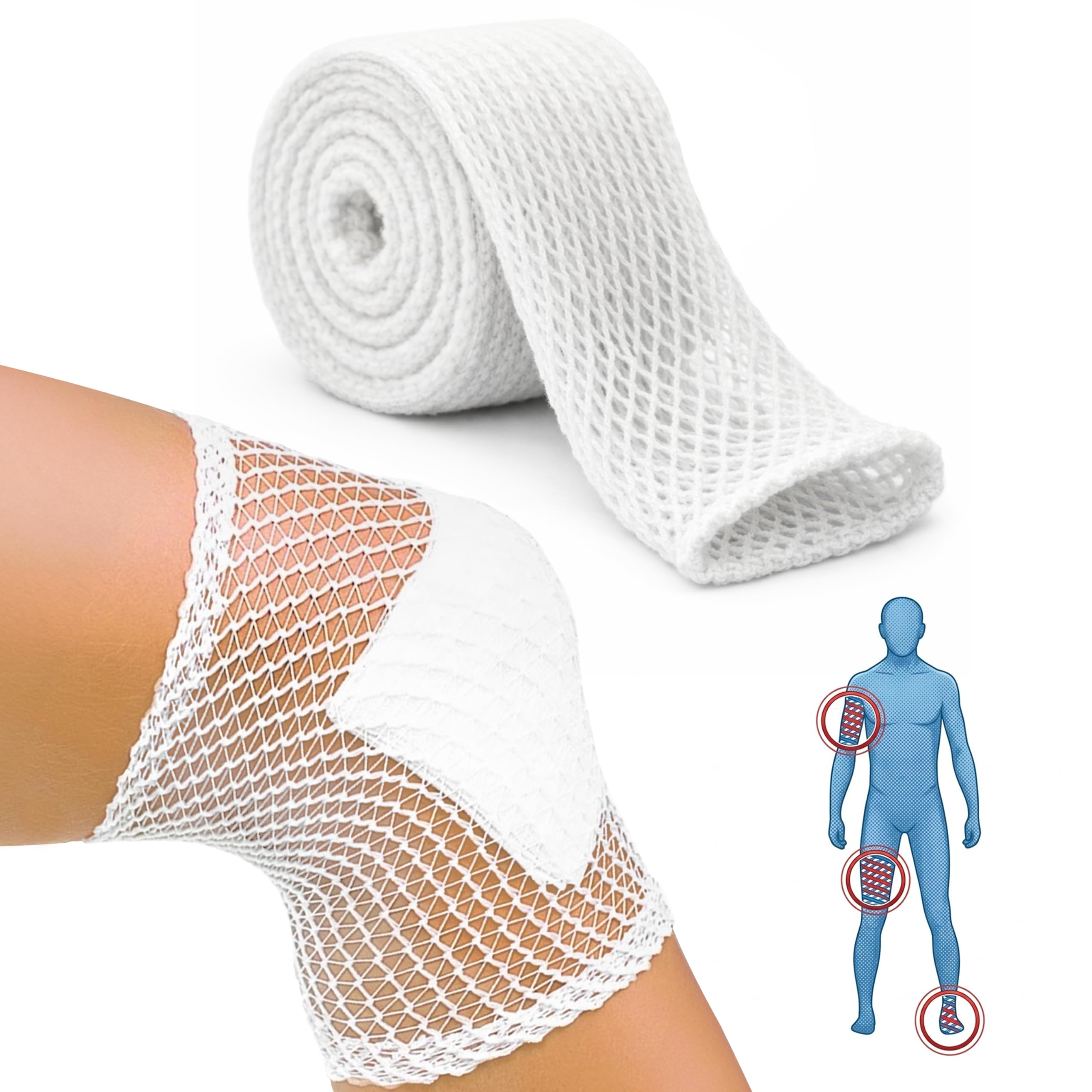 Tubular Elastic Arm, Foot & Leg Bandage (3M Tension) for Dressings & Bandages Health & Household