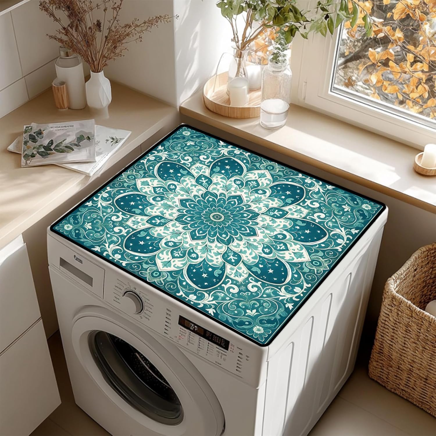 YeahBoom Cubierta Superior para Lavadora y Secadora,60 x 60 cm Cubierta para Lavadora,Funda para Lavadora,Funda Antipolvo para Lavadoras,Secadoras,Cocinas,Autocaravanas,Baños — view 11