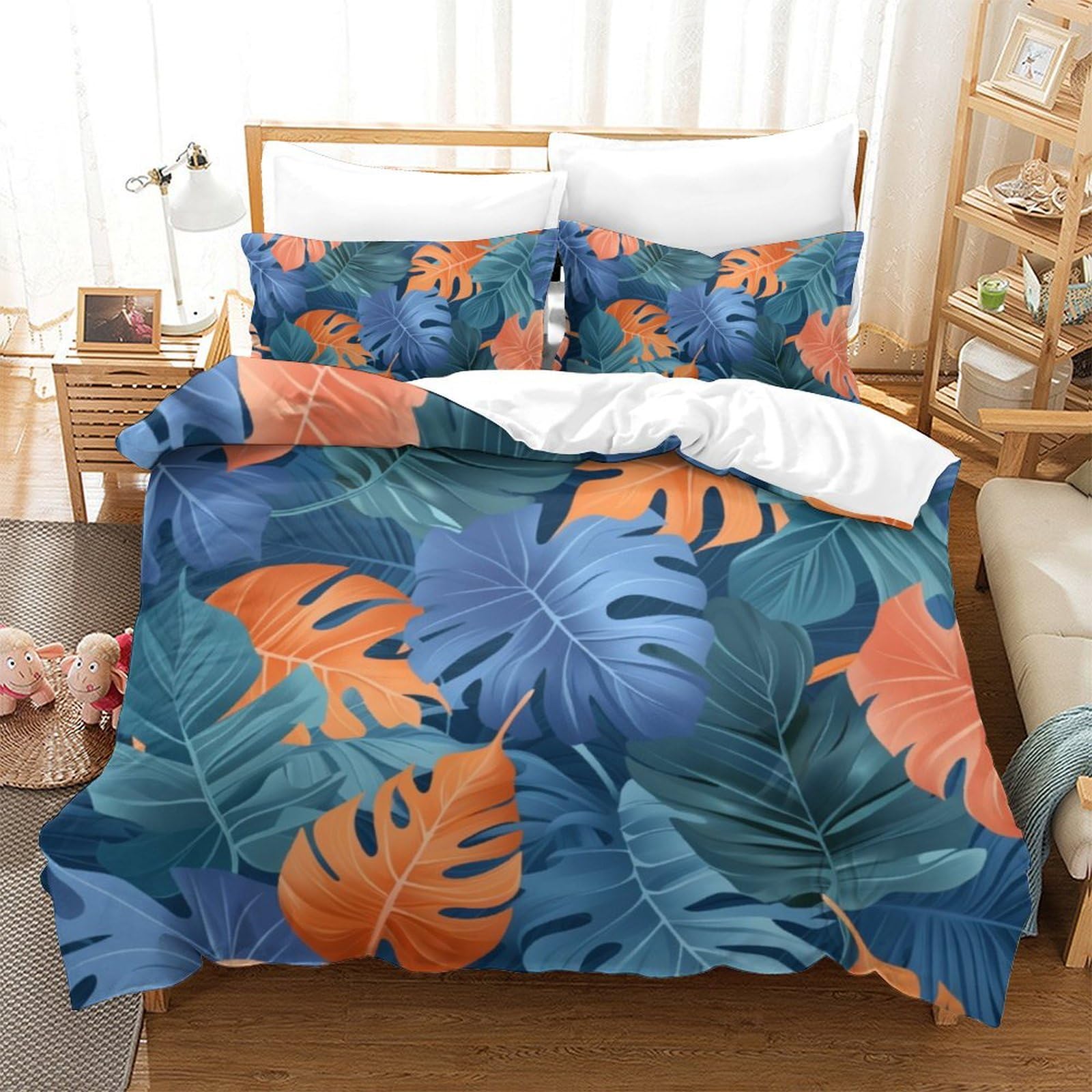 Parure de lit 220x240 housse de couette microfibre imprimé 3D pour lit King ado et adulte