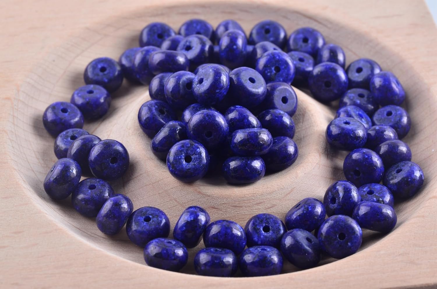 Rondelle Beads for Jewelry Making 5x8mm Natural Stone Beads 1 Strand 15.5inch Lentil Spacer Beads Rondelle Gemstone Bead Semi-Precious Stone Bead for Bracelet Necklace Crafts Lapis Lazuli - Image 3