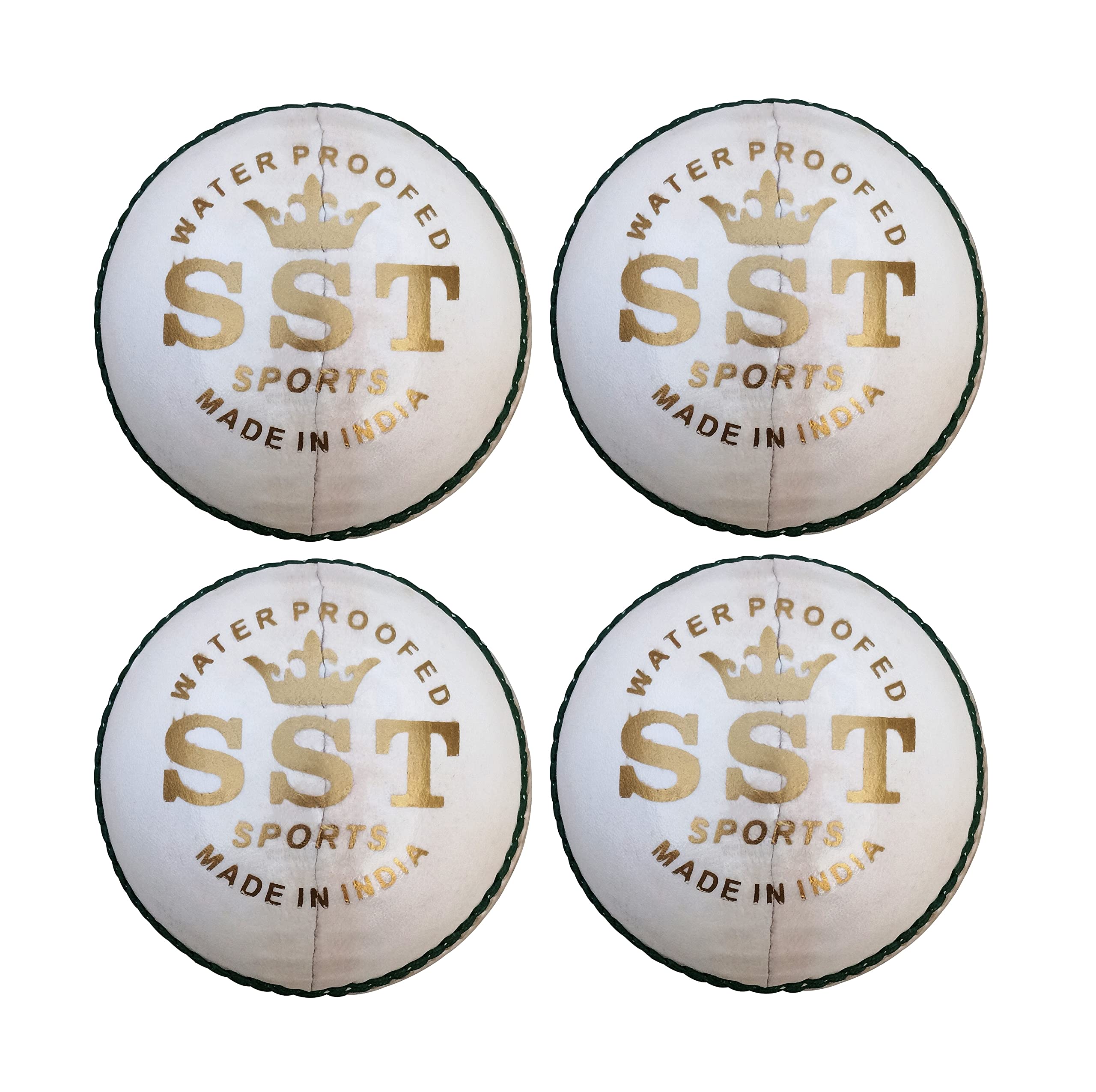 SST Leather Cricket Balls, Pack of 4, Natural White Cricket Balls 4 Piece, (Genuine 50 Overs, Test and One Day Matches) (B0B63W7XF3) Amazon Price History, Amazon Price Tracker