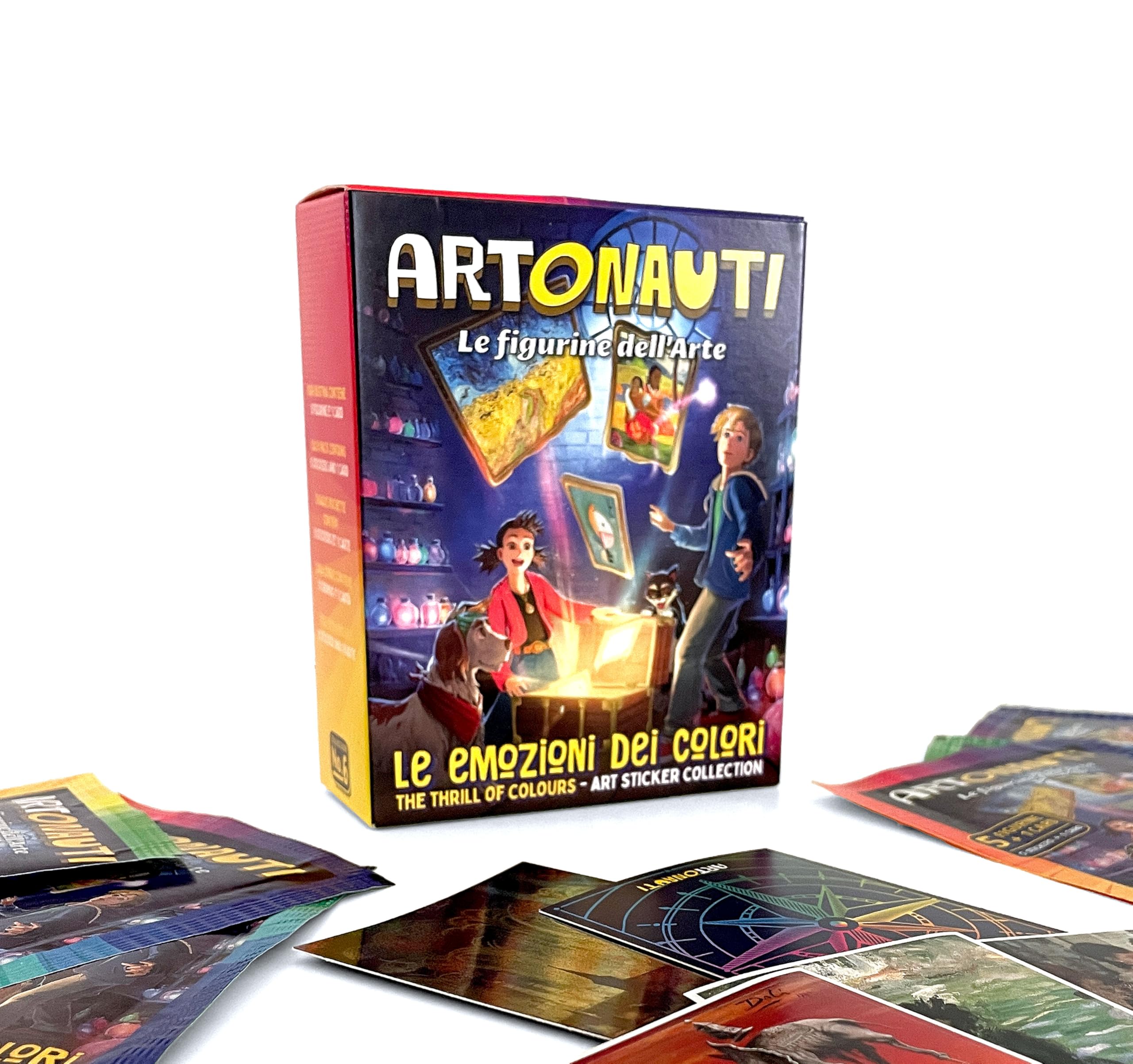 Le Emozioni dei Colori, Collezione di Figurine d'Arte, Box da 25 Pacchetti, 5 Figurine + 1 Card per Pacchetto