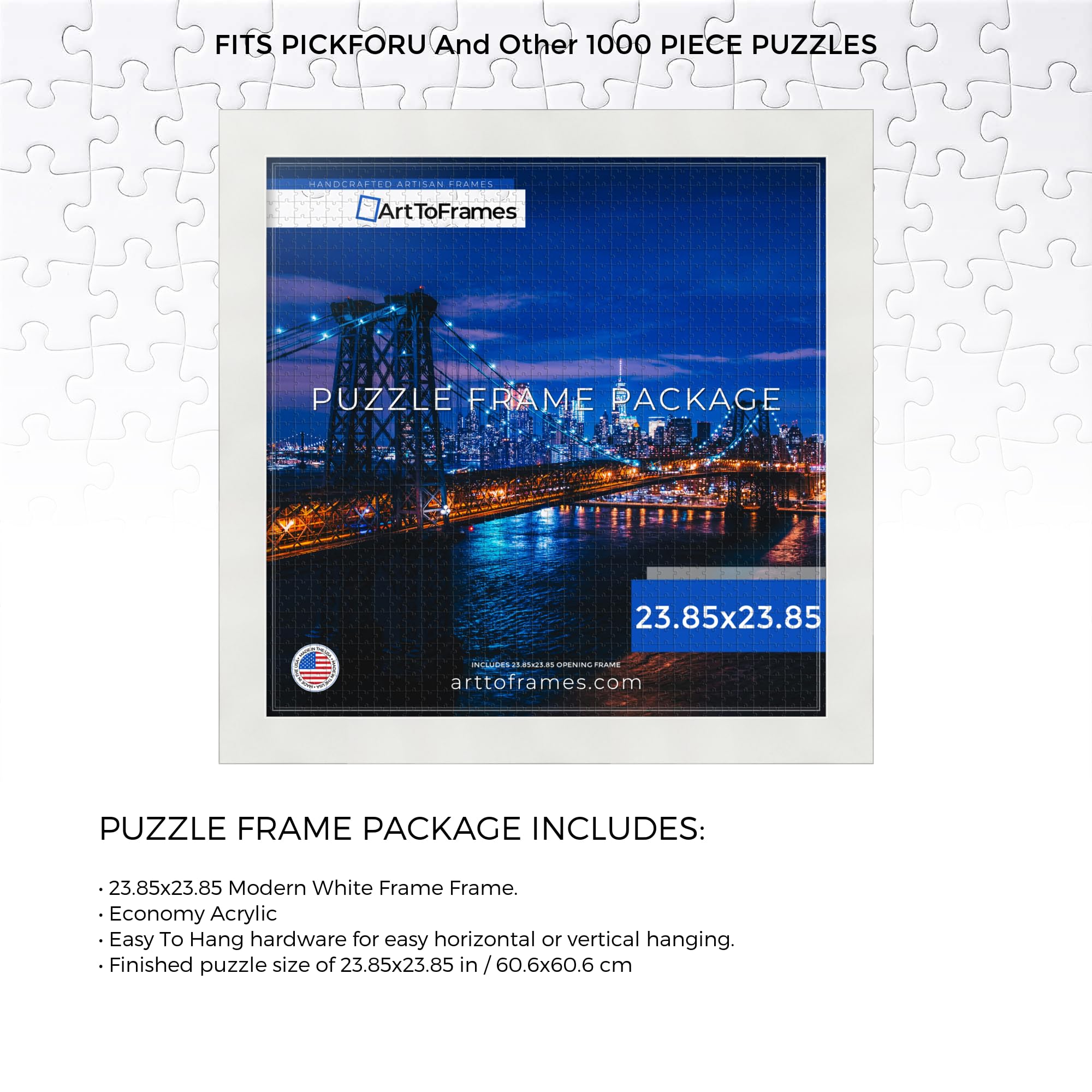 Amazon.com - ArtToFrames 23.85x23.85 INCH/60.6x60.6 CM White