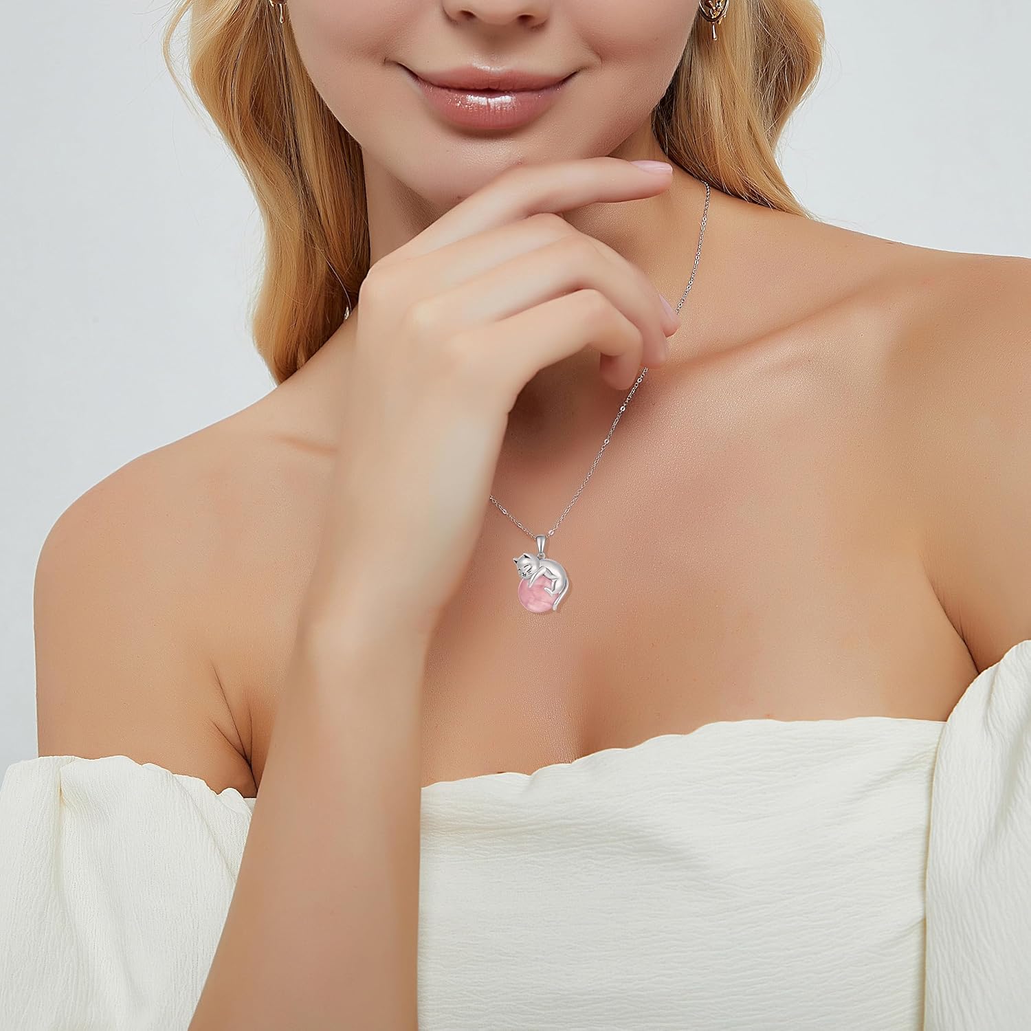 Cat Pendant Necklace S925 Sterling Silver Jewelry Pendant for Women Men US1 - Image 4