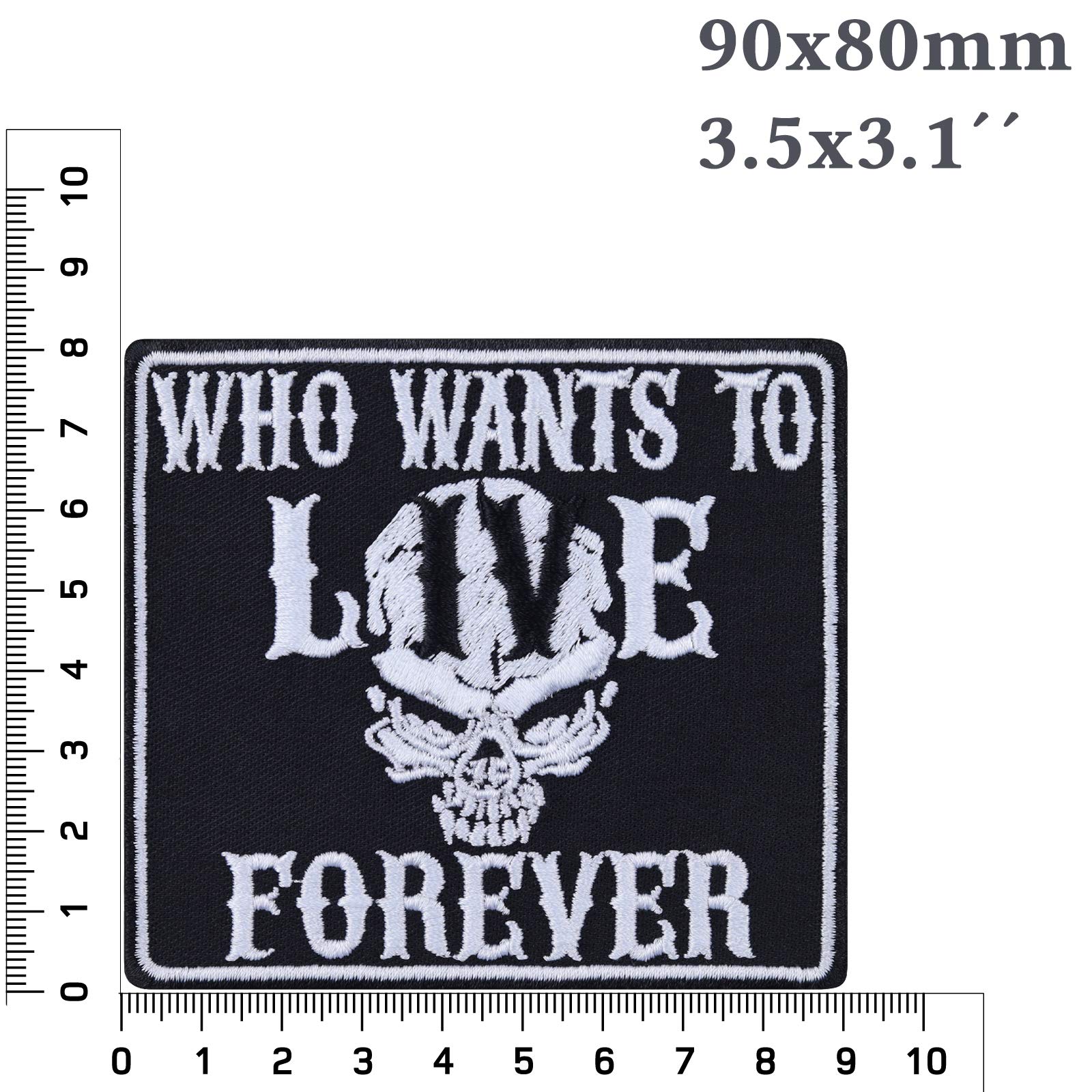 Écusson Thermocollant "665 Neighbor Of The Beast" | Patch Rocker à Coudre/à Repasser | Applique Pour Tous Les Tissus | 90x65mm