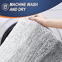 Vista 170 de OLANLY Juego de 2 alfombras de baño de 2 piezas, alfombras de baño de microfibra suave y absorbente y alfombra de inodoro con contorno