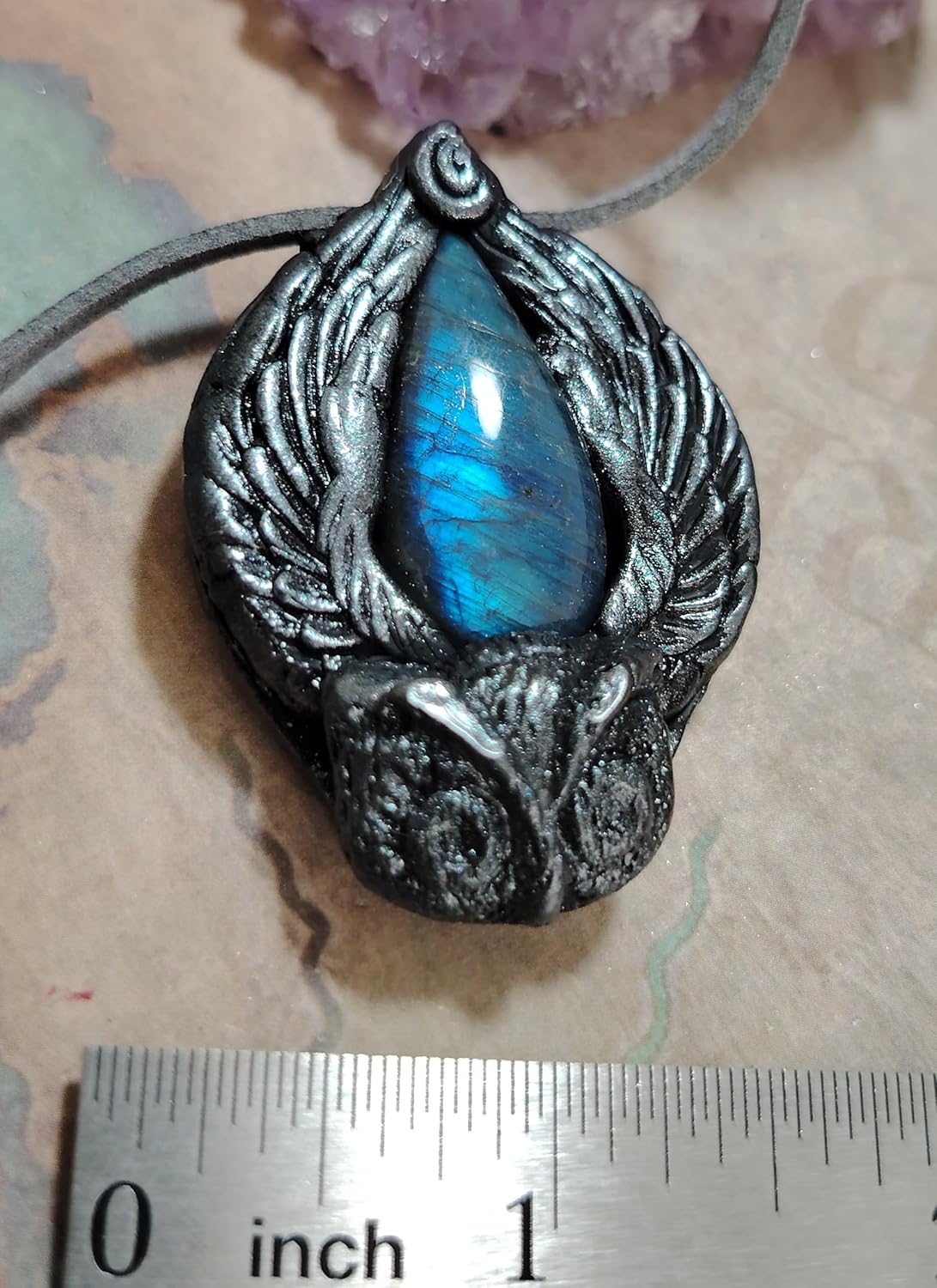 | Crystal Owl Spirit Animal Necklace | Shamanic Totem Pendant | Wisdom Spiritual Symbol Jewelry | Art Gift Figurine Statue