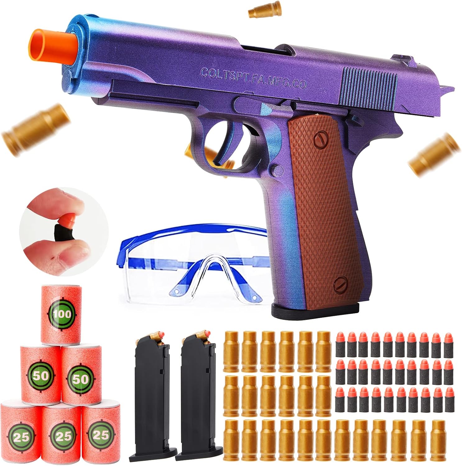 Maiwaput Soft Bullet Toy Gun, ColorChanging Foam Bullet
