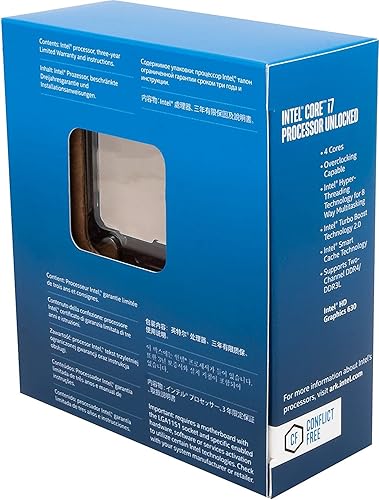 Miniatura 3 de Procesador Intel Core i7-7700K desbloqueado, 8 M de caché, hasta 4.50 GHz, Kaby Lake de cuatro núcleos, solamente el procesador