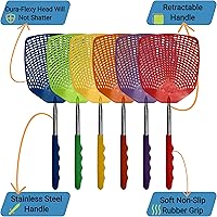 Vista 4 de Matamoscas para insectos y moscas – Mango extensible extra largo retráctil, paquete de 6 matamoscas – Interior/exterior – Matamoscas para control