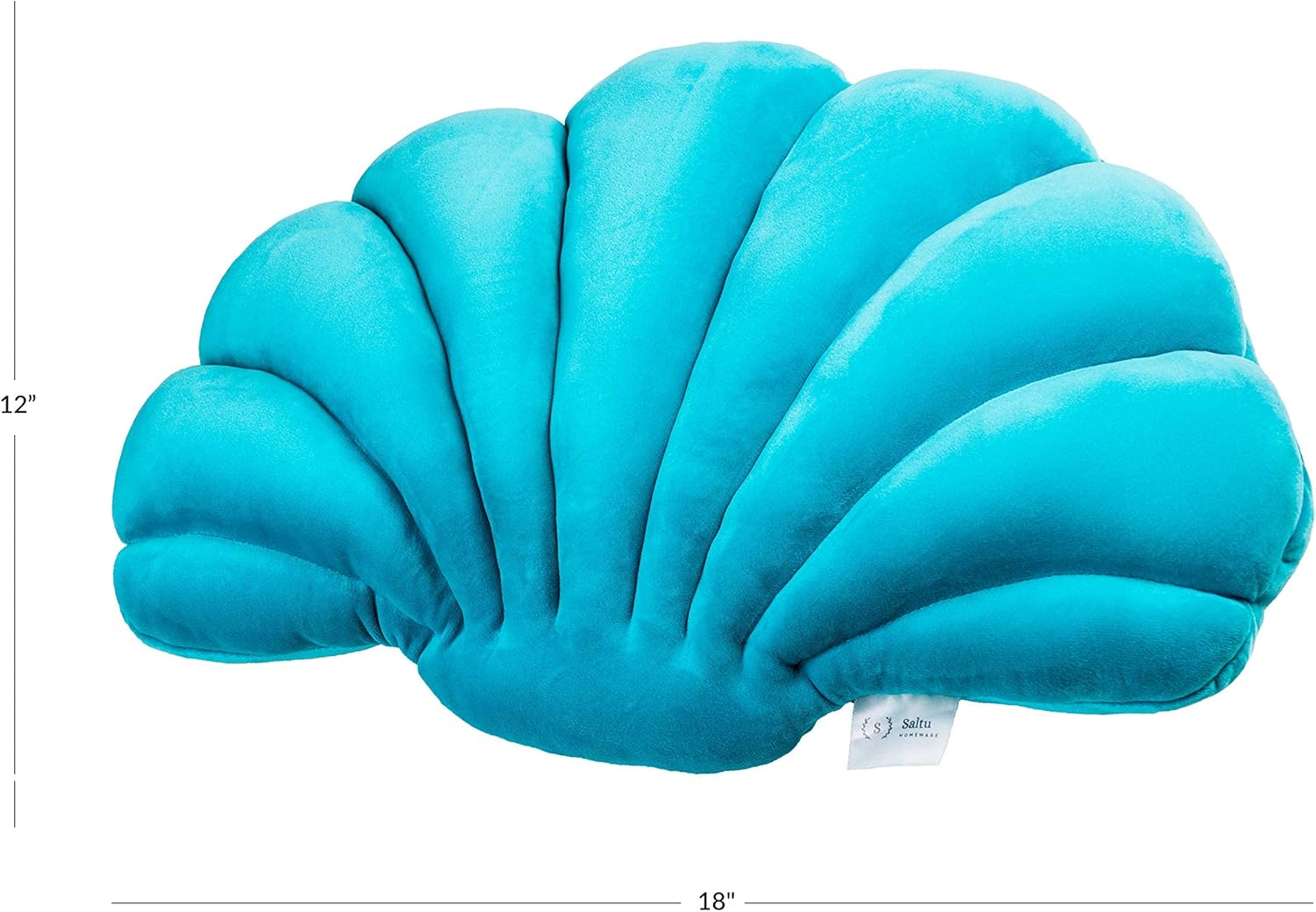 Light Blue Throw Pillows. Shell Pillow Shaped. Decorative Seashell Pillows for Bed or Couch. Perfect Coastal Throw Pillows for Beach Home Decor. Pair with Other Deco Sea Shell Shaped Pillows