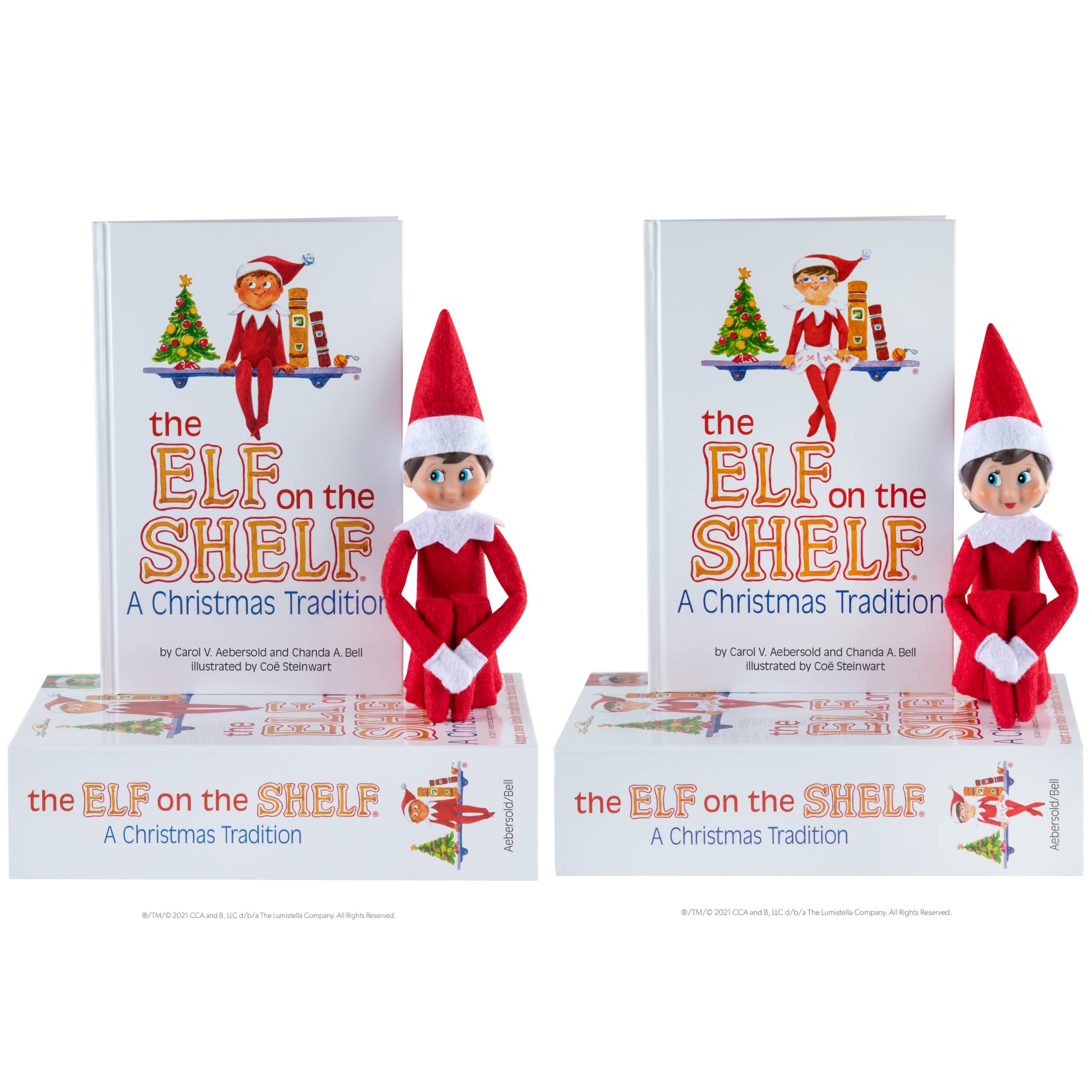 Buy Elf on the Shelf Christmas Tradition Elf on the Shelf Boy and Girl, Light Tone, Blue Eyes