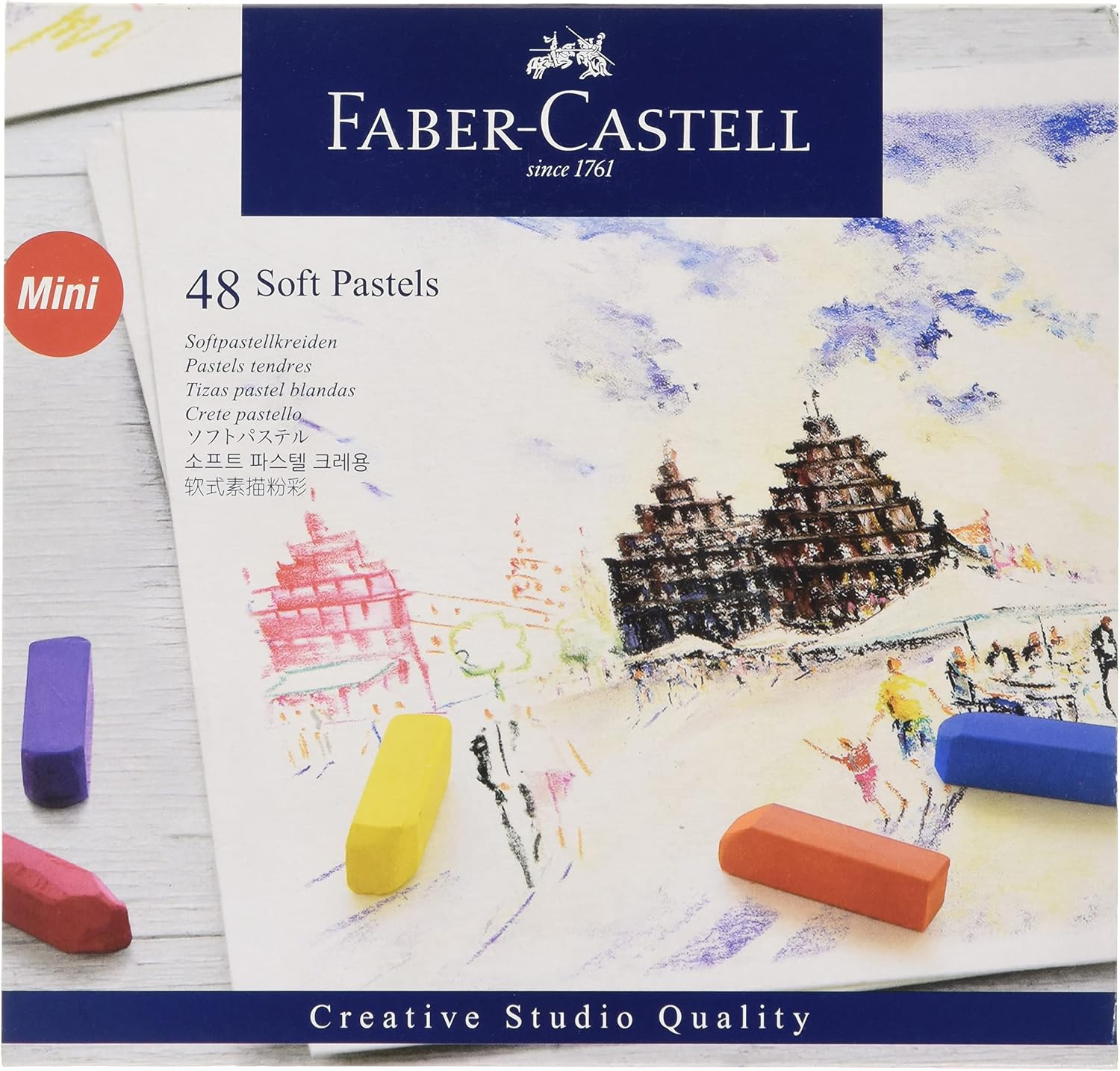 Faber-Castell Creative Studio Toz Pastel Boya, 48 Renk, Yumuşak Doku, Yoğun Pigment, Sanatsal Kullanım İçin Uygun
