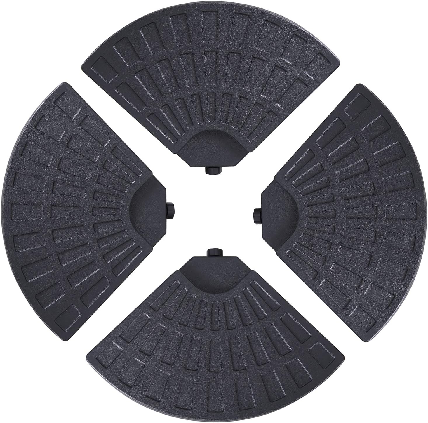4-Piece Cantilever Offset Patio Umbrella Base Weights Plate Set,Water or Sand Filled Umbrella Stand with Carry Handles for Patio, Outdoor