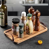 Vista 6 de Tablas de charcutería con asas, plato de madera para postre, tabla de queso, tabla de servir pizza, tabla de charcutería de viaje, verduras, frutas