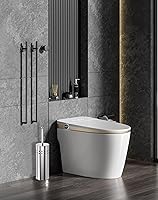 Vista 7 de DOWRY Émbolo de inodoro antimanos con soporte para baño, potente ventosa de fuerza eficiente, resistente, limpieza profunda cromada