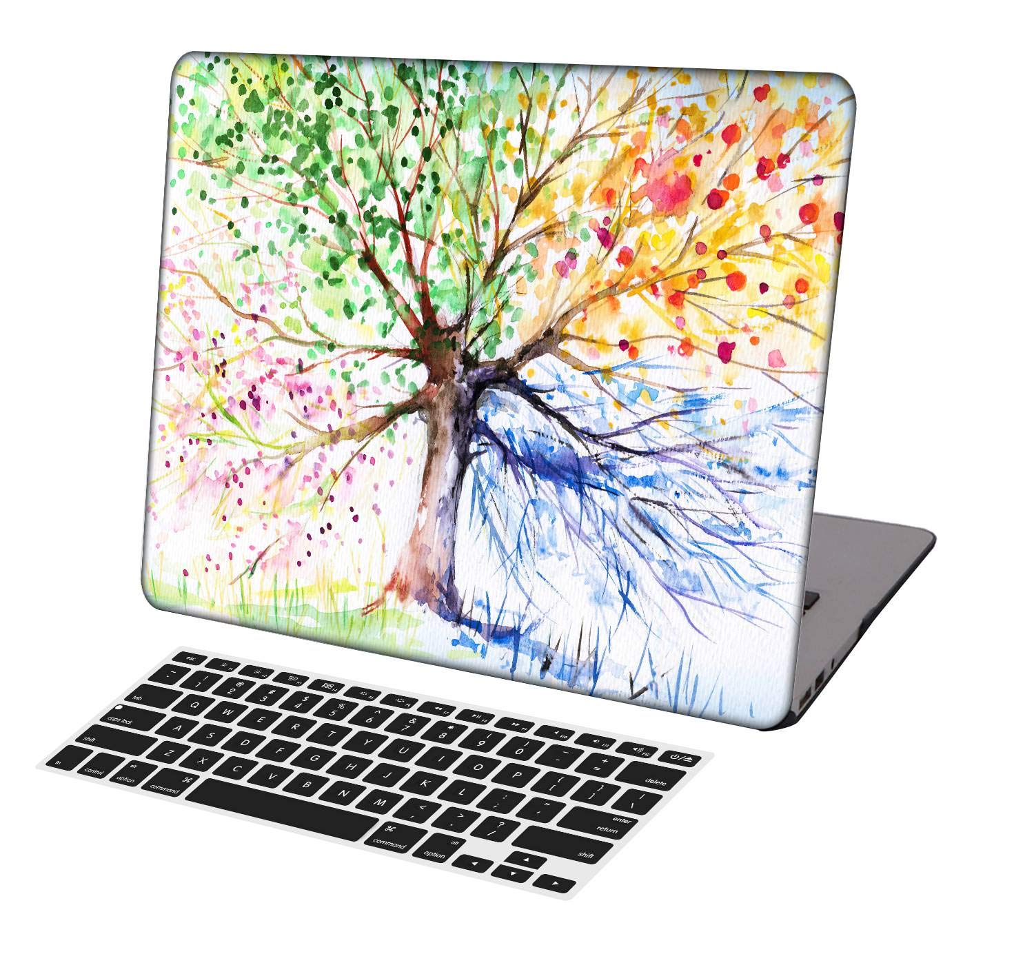 KSK KAISHEK Laptop Case for MacBook Pro 13 inch(2016-2020 Release,Touch Bar,M1/M2) Model A2338 A2289 A2251 A2159 A1989 A1708 A1706,Plastic Hard Shell Keyboard Cover,Color Tree