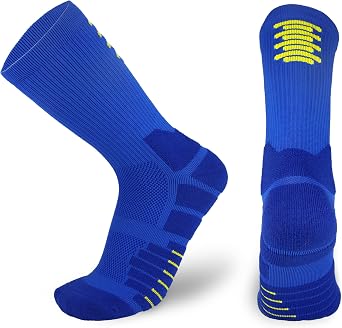 Basketball Socks, Cushion Crew Athletic Sport Compression Socks for Men Women Youth