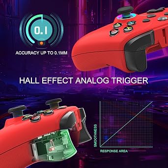 Ugame Wired Versatile Controller for Xbox/PS4/Switch/PC, Wire Control for Xbox Series X/S, Xbox One with Back Paddles, 1000Hz Polling, Turbo, RGB Game Light (1 White Mando)