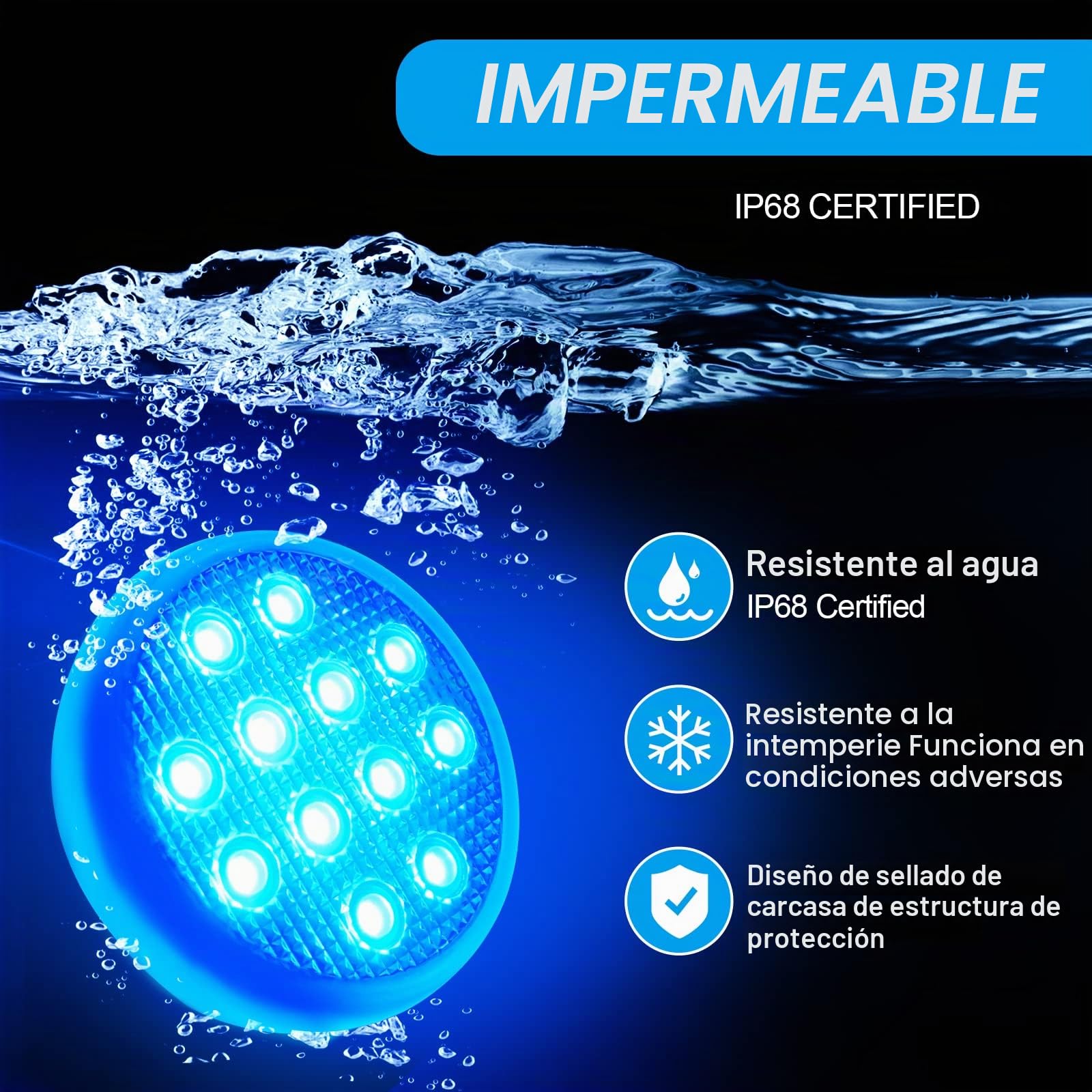 TEPENAR Luces sumergibles recargables para piscina, luces subacuáticas impermeables de 3.7 pulgadas, carga USB-C, funciona con pilas, control remoto, 16 luces de bañera de hidromasaje que cambian de