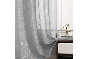 Gray Sparkle Curtains 63" - Illuminate Your Space with Shimmering Elegance