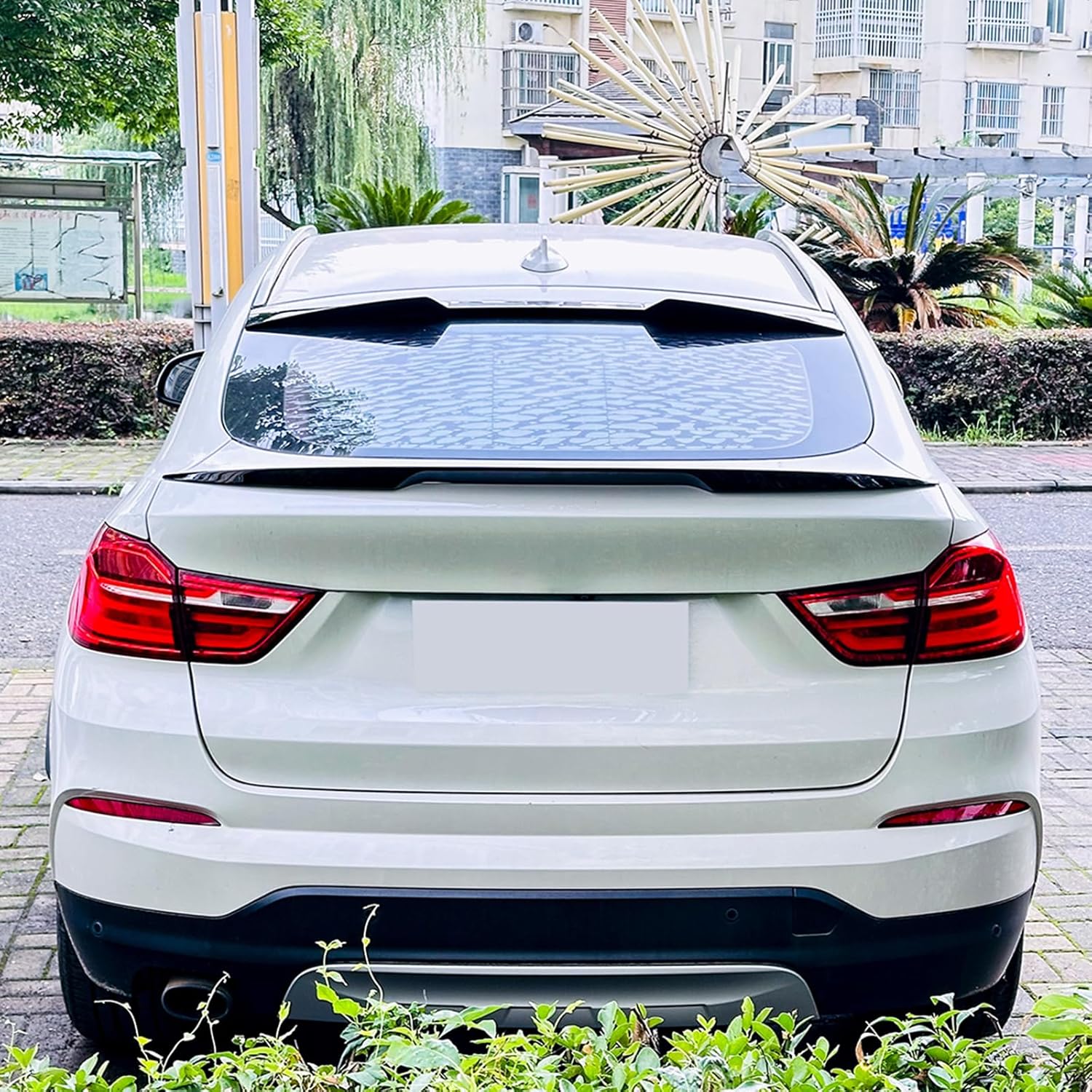 Car Rear Trunk Spoiler Kit+Roof Splitter Wing for BMW X4 F26 2014-2018
