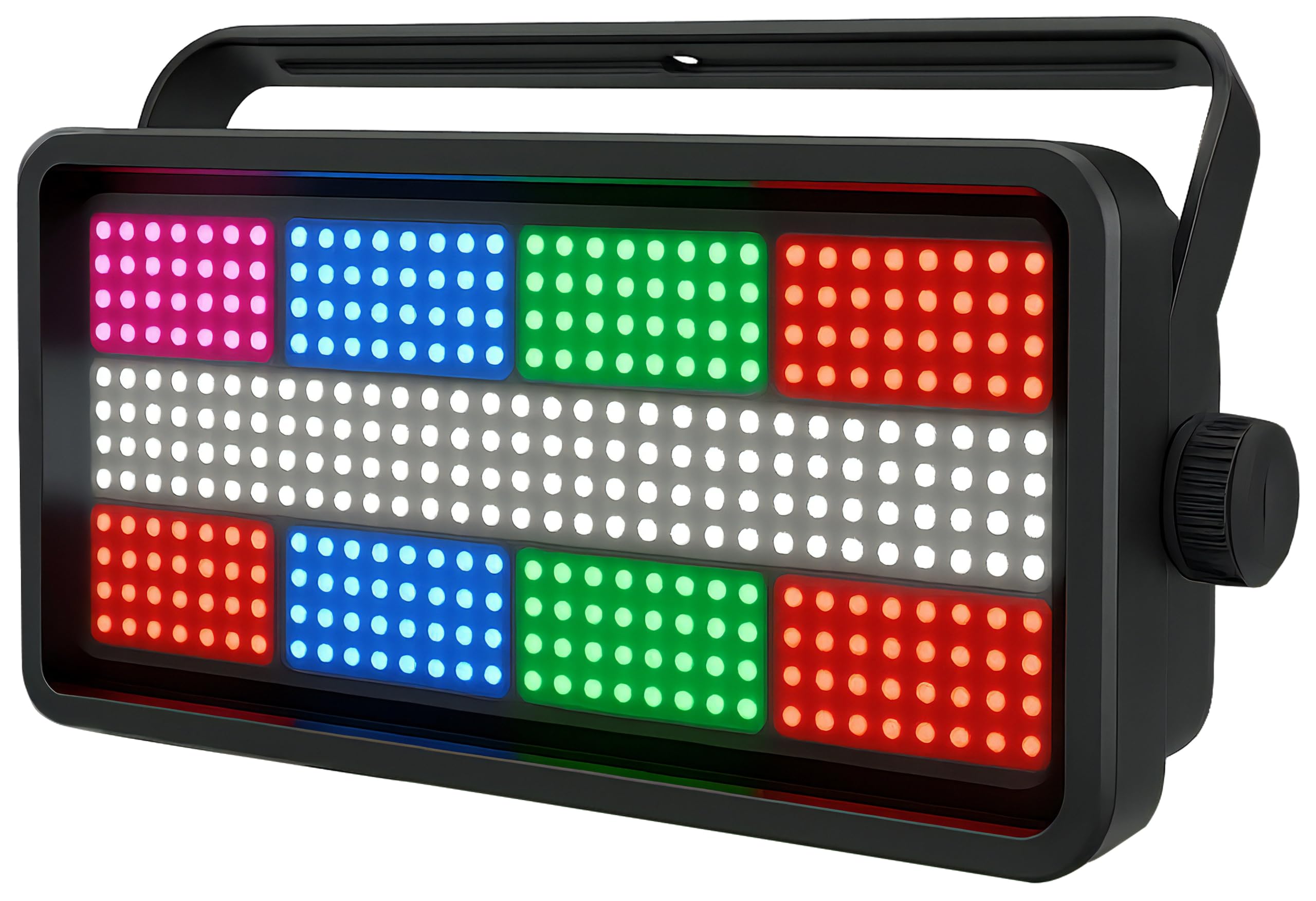 N-Gear ST11 100 W Pannello LED RGB Strobo DMX per DJ, Concerti ed Eventi | 256 LED RGB + 128 bianchi, fascio 135°, distanza 4-30 m - DMX 6/9/64/112 canali, dimmer 0-100%, strobo 0-25 flash/s