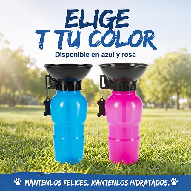 Foto 8 de 8 de GOODS+GADGETS® Botella Agua Perros 600 ml con Bebedero Portátil