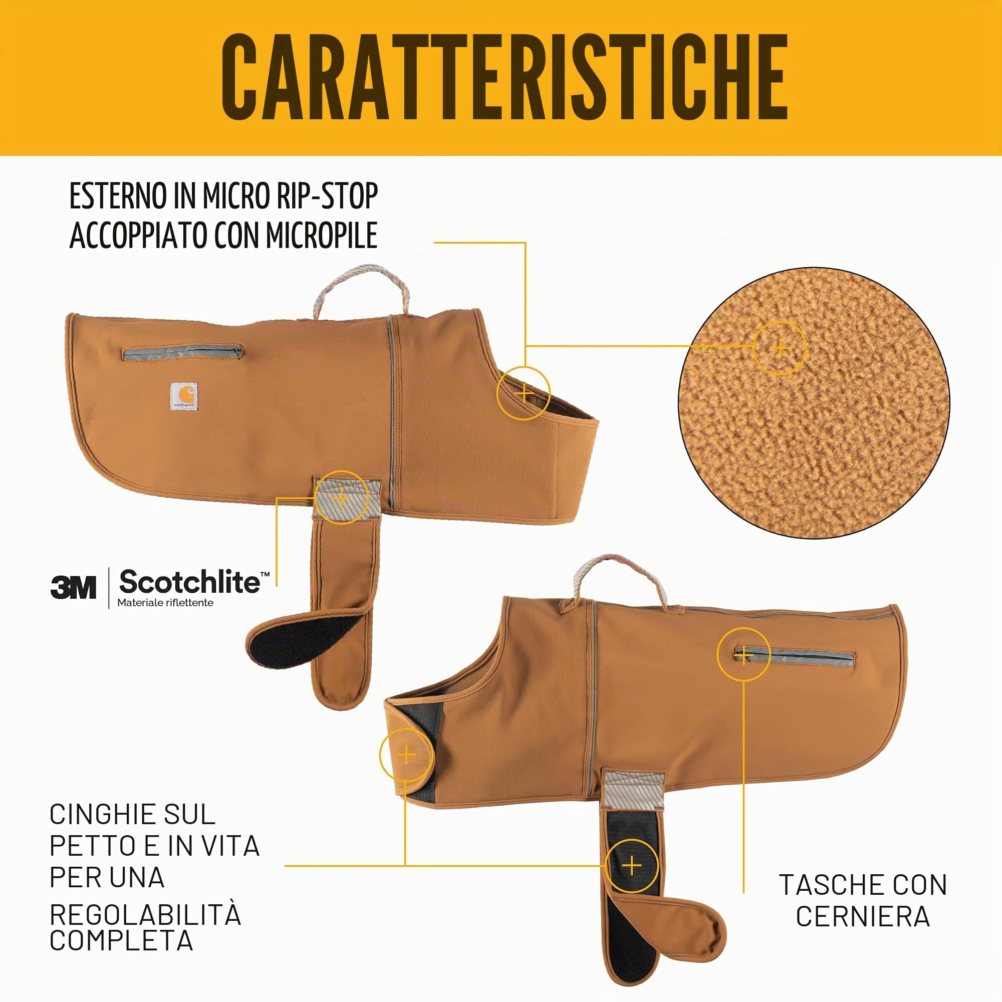 Carhartt Quick Duck Jac, gilet per cani da compagnia, tela idrorepellente, zaffiro scuro, grande